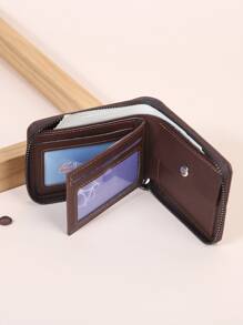 Business Coin Purse With Card Holder & Metal Flake Pouch For Men Wallet Mini Wallet Purse Wallet Men Wallet Leather Small Wallet Wallet - Brown - View 5