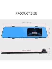 4.5 Inch 1080P IPS Screen Automobile Recorder Car DVR Camera Car Data Recorder Dual Mirror Rearview - Black - View 5