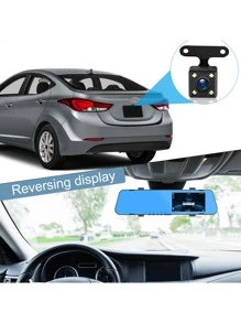 4.5 Inch 1080P IPS Screen Automobile Recorder Car DVR Camera Car Data Recorder Dual Mirror Rearview - Black - View 6