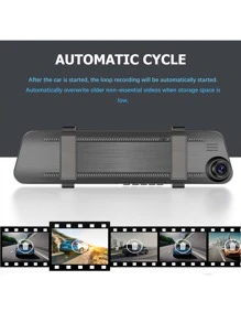 4.5 Inch 1080P IPS Screen Automobile Recorder Car DVR Camera Car Data Recorder Dual Mirror Rearview - Black - View 9