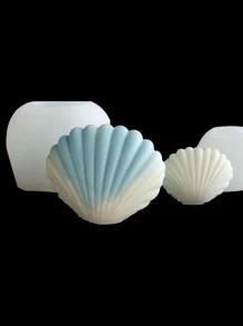 1pc Silicone Mold, Modern Shell Design Silicone Mould For Home DIY - White - View 1
