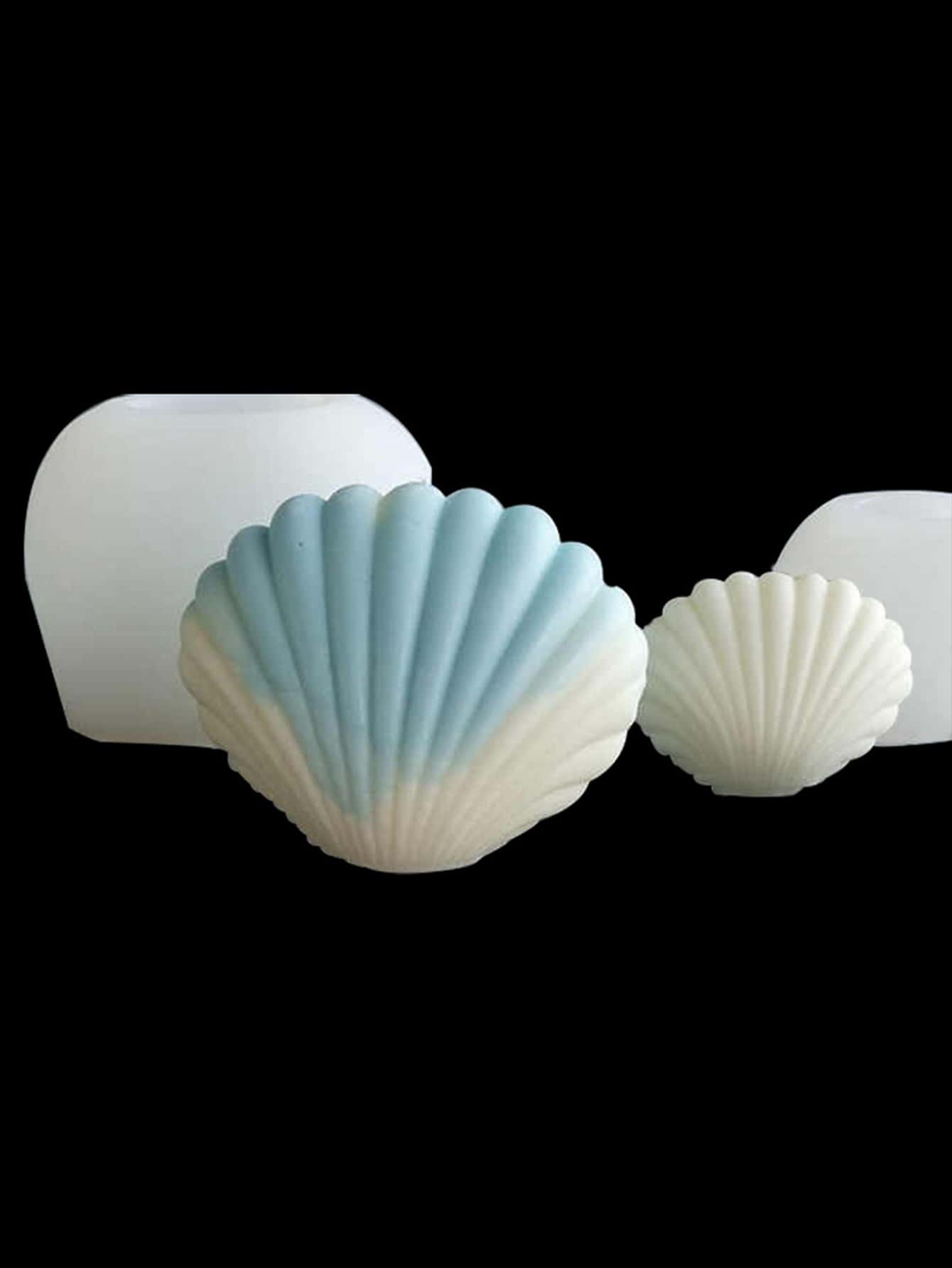1pc Silicone Mold, Modern Shell Design Silicone Mould For Home DIY - White - View 1