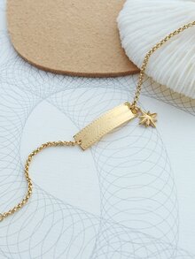 Pulsera geométrico & con diseño de estrella - Amarillo Oro - Ver 4