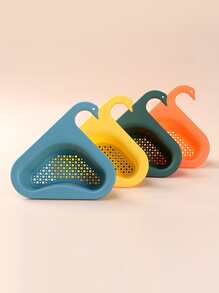 1pc Solid Drain Basket - Green - View 3