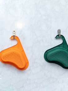 1pc Solid Drain Basket - Green - View 5