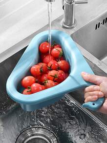 1pc Solid Drain Basket - Green - View 10