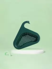 1pc Solid Drain Basket - Green - View 1