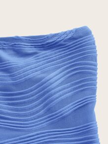 SHEIN EZwear Solid Crop Tube Top Strapless Top