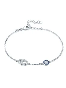 Kaletine 方晶鋯石裝飾銀手環