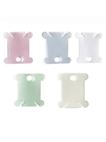 30入組隨機色塑膠十字繡纏繞板,簡約風素色塑膠線收納支架適用於縫紉 - 彩色 - 查看 1