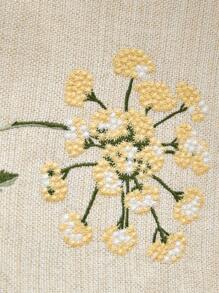 1pc Wildflower Embroidery Pillowcase Suitable For All Seasons, Home Decor - Multicolor - View 4