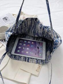 Tie Dye Pattern Shoulder Tote Bag - Multicolor - View 2