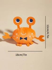 Juguete de sonido de mascota con diseño de cangrejo - Naranja - Ver 5