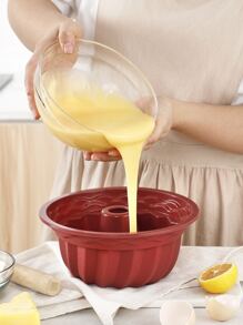 1pc Mini Cake Mold, Silicone Cake Mold For DIY - Burgundy - View 4