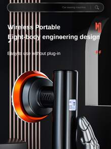 1入組黑色大功率汽車拋光機機器無綫電動拋光蠟工具速度可調無繩汽車拋光打蠟機器 - 黑色 - 查看 6