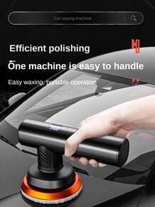 1入組黑色大功率汽車拋光機機器無綫電動拋光蠟工具速度可調無繩汽車拋光打蠟機器 - 黑色 - 查看 8