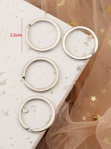 20入組圓形DIY首飾配件 - 銀色 - 查看 4