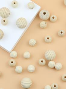 1入組木頭釘珠DIY首飾配件 - 米色 - 查看 3