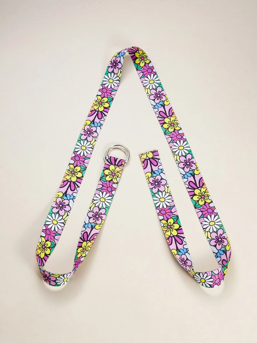 Floral Print Yoga Band - Multicolor - View 1