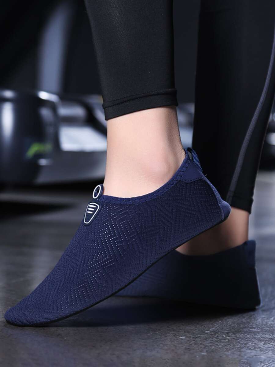 女士貼布裝飾一腳蹬水運動彈力纖維瑜伽鞋