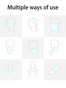 1 pieza Toalla secado rápido de aptitud física - Azul - Ver 3