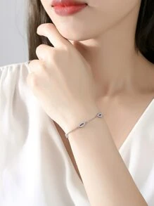 Kaletine 1件邪惡之眼925純銀手鍊 - 銀色 - 查看 5