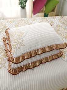 3pcs Polyester Bedspread Set, European Style, Versatile Bedcover, 1 Bedcover + 2 Pillow Shams