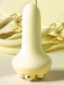 Relax Massage Ball Roller, 1pc Handheld Massager For Muscle Back Neck Foot Calf Leg Relax, Body Massage Tool With Roller, Ball Massager Can Be Used With Essential Oils With Portable Design, Yellow - Yellow - View 4