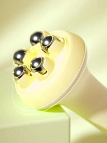 Relax Massage Ball Roller, 1pc Handheld Massager For Muscle Back Neck Foot Calf Leg Relax, Body Massage Tool With Roller, Ball Massager Can Be Used With Essential Oils With Portable Design, Yellow - Yellow - View 5