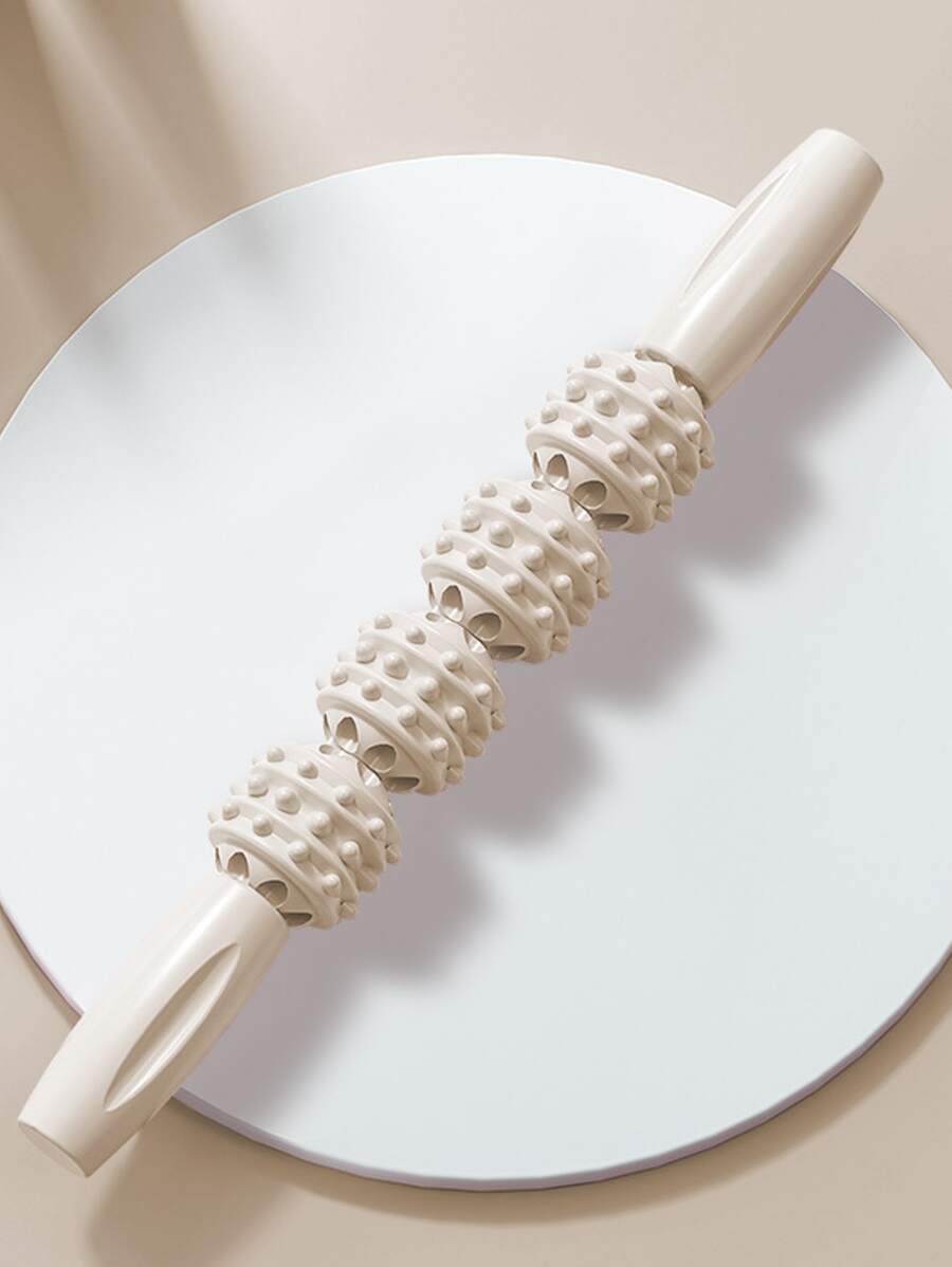 1pc White Spike Fitness Massage Stick - White - View 1