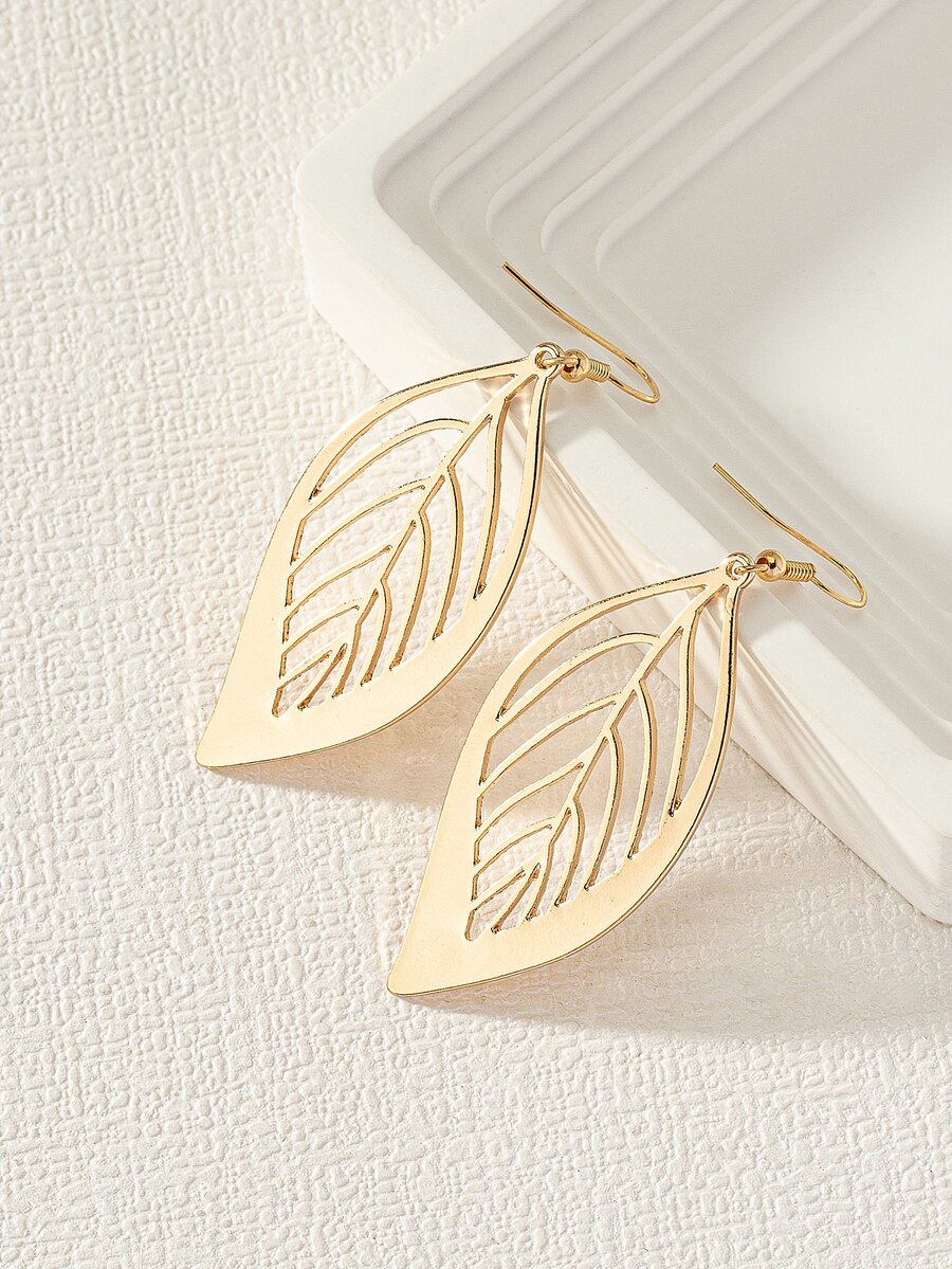 Bông tai thả lá - Vàng - Xem 1