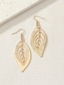 Bông tai thả lá - Vàng - Xem 3