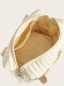 卡通兔子圖案尿布包 - 米色 - 查看 5