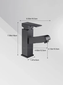 1入組鋅合金龍頭 - 黑色 - 查看 4