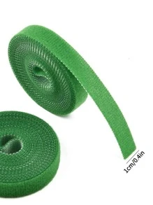 1pc Polyamide Plant Cable Tie, Modern Green Hook-and-loop Fastener For Garden - Green - View 2