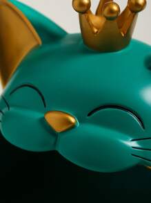 1 cái ABS trang trí thủ công, đồ vật trang trí thiết kế mèo hiện đại cho gia đình - màu xanh lá - Xem 5