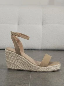 Giày bệt dày và Dép nêm Nữ - Màu Khaki - Xem 3