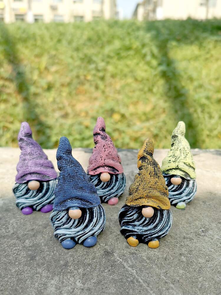 1 件全新矮人装饰、家居装饰、花园装饰、树脂工艺品 - 粉色 - 查看 5