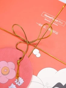 1roll-1.5mm Gift Wrapping Rope, Tag Rope, Pendant Lanyard, Back To School Valentine Day - Gold - View 3