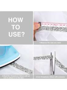 1卷派對水鑽絲帶 - 銀色 - 查看 2