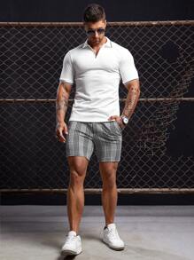 GENTILAND Men Plaid Print Shorts - Multicolor - View 5