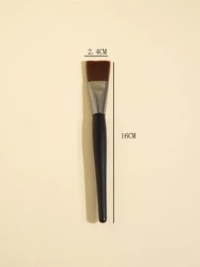 平头粉底刷，1支装，超细无刻度液体刷，黑色咖啡色，长杆，可作面膜刷、粉底刷、遮瑕刷、腮红刷、修容刷、古铜粉刷、散粉刷等。 - 灰色 - 查看 2