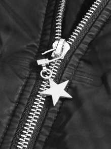 5pcs Star Design Zipper Pull, Zinc Alloy Garment Accessory, For DIY - Silver - View 2