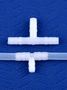 1 Set de conexión de manguera en T de PE, conexión de manguera en T blanca moderna para jardín - Blanco - Ver 4