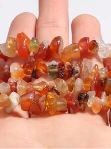 Phụ kiện trang sức DIY hạt 1 sợi - Màu Cam cháy - Xem 2