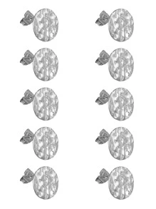 10 piezas Accesorio de joya DIY con abertura redondo - Plateado - Ver 1