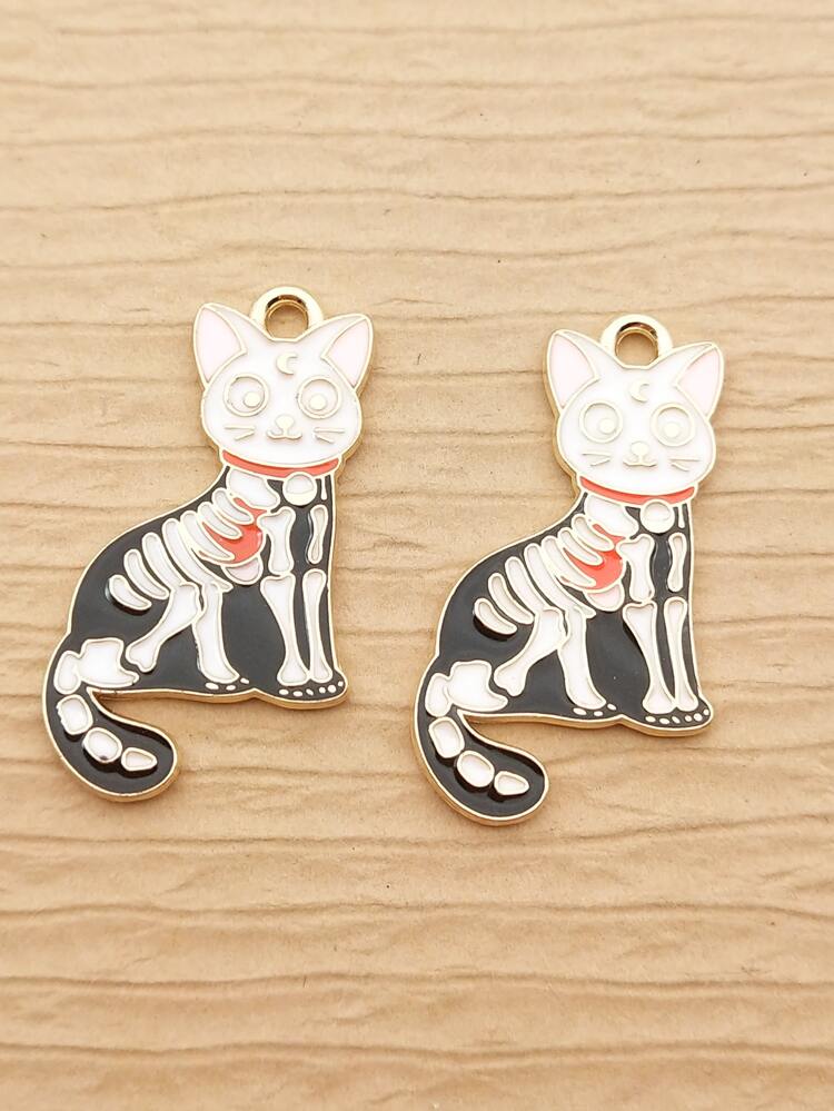 10 יח'\סט תליון חתול מצויר עשה זאת בעצמך | SHEIN