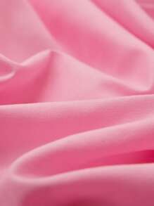1pc Pink Ruffle Trim Duvet Cover Without Filler, Polyester Bedding Duvet Cover For Bedroom - Baby Pink - View 4