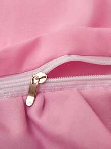 1pc Pink Ruffle Trim Duvet Cover Without Filler, Polyester Bedding Duvet Cover For Bedroom - Baby Pink - View 8