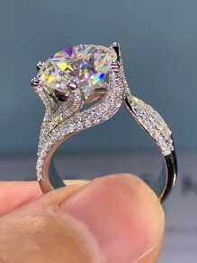 Anillo zirconia cúbica
